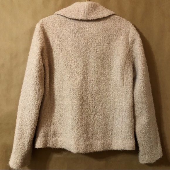 Eileen Fisher | Boucle Weave Wool Blend Textured Blazer Shawl Collar Size S - Picture 6 of 9